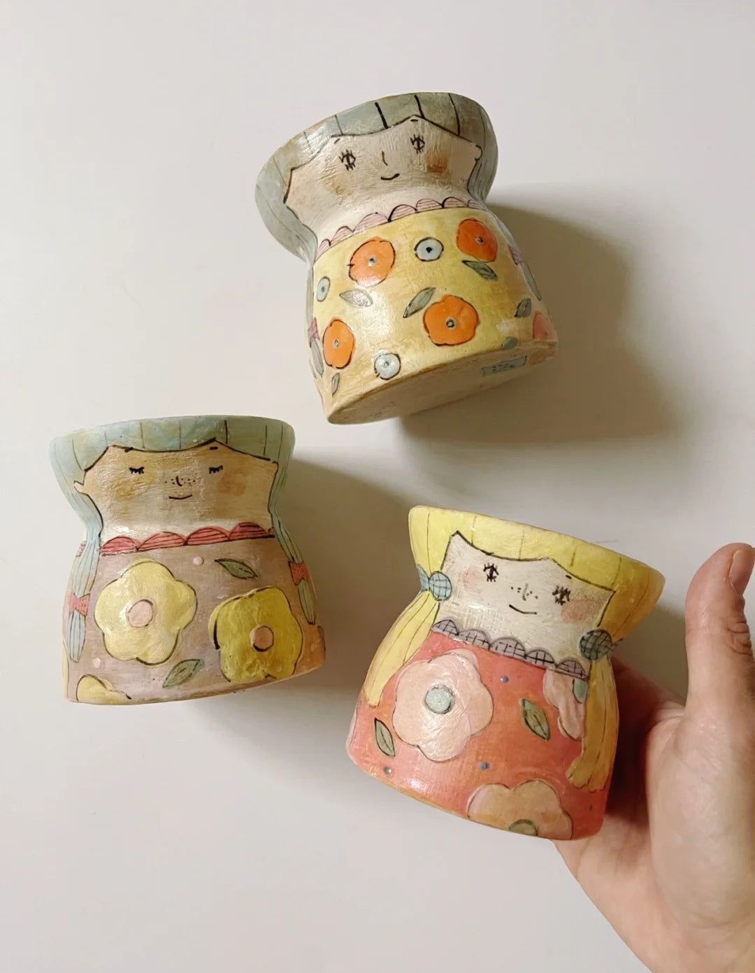 Cat Avatar Coffee Cup Set Ceramic Cup Tea Cup High Beauty Handmade（6 pieces）